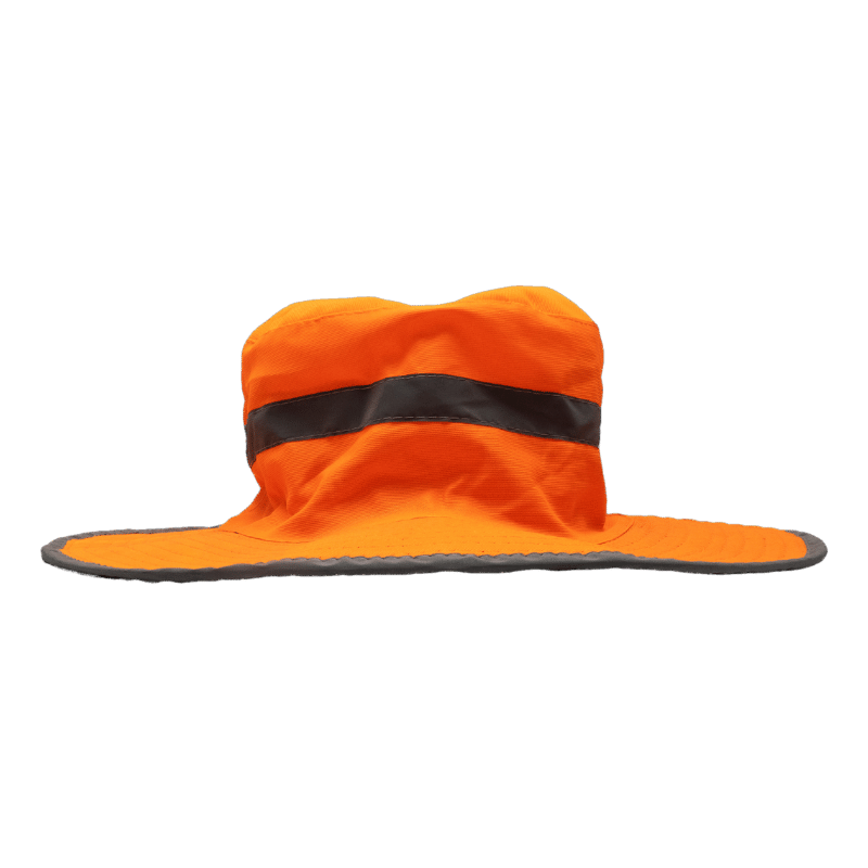 orange reflector hat